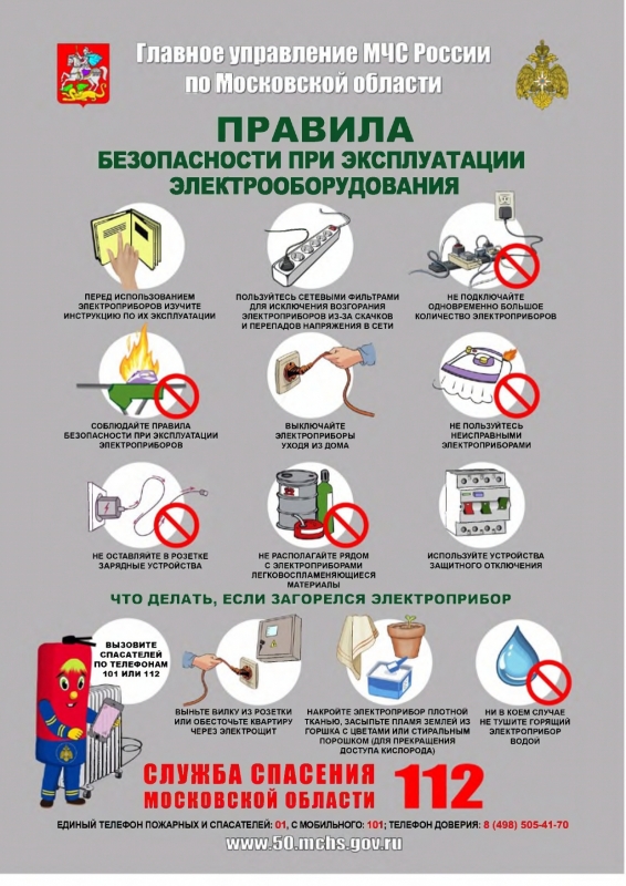 Правила безопасности при эксплуатации электрооборудования