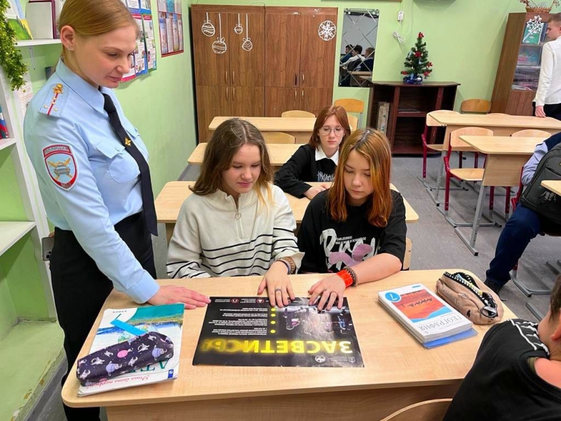 Госавтоинспекция провела занятия «Зимняя безопасность» для школьников. 