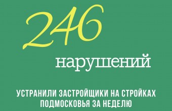 За неделю застройщики устранили 246 нарушений на стройках Московской области