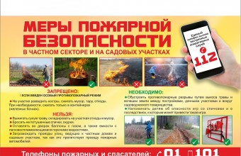 Меры пожарной безопасности в частном секторе и на садовых участках