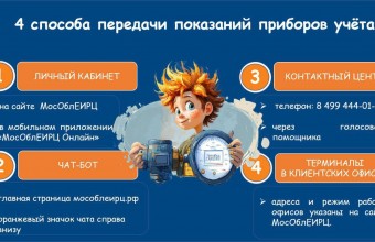 Открыт приём показаний приборов учёта 