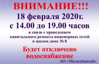 Отключение водоснабжения
