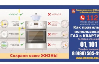 Соблюдение мер предосторожности при использовании бытового газа во время Новогодних праздников  